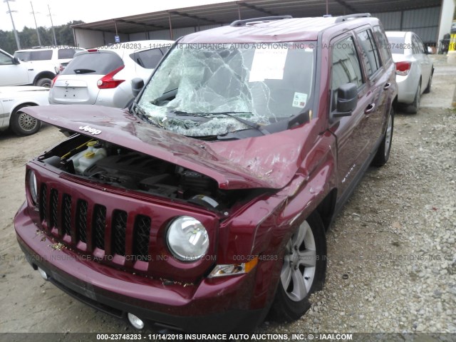 1C4NJRFB7GD691336 - 2016 JEEP PATRIOT LATITUDE BURGUNDY photo 2