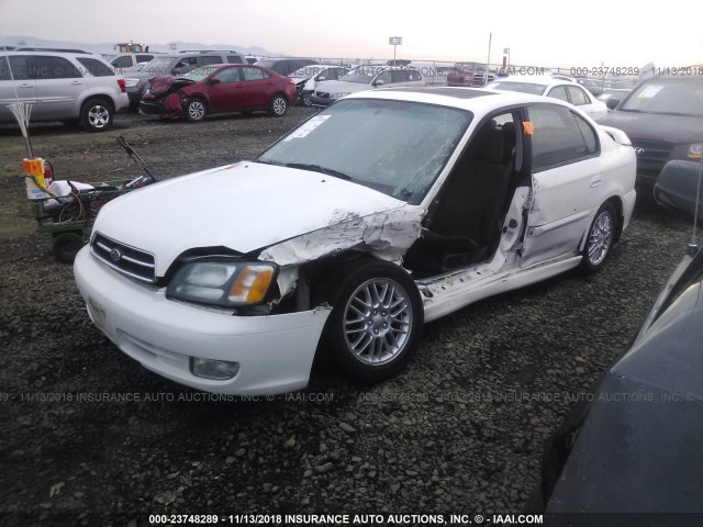 4S3BE645417203601 - 2001 SUBARU LEGACY GT WHITE photo 2