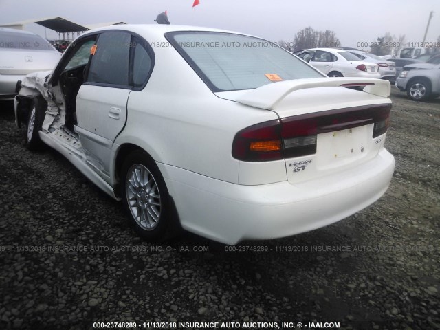 4S3BE645417203601 - 2001 SUBARU LEGACY GT WHITE photo 3