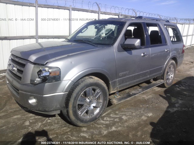 1FMFU19568LA36705 - 2008 FORD EXPEDITION LIMITED GRAY photo 2