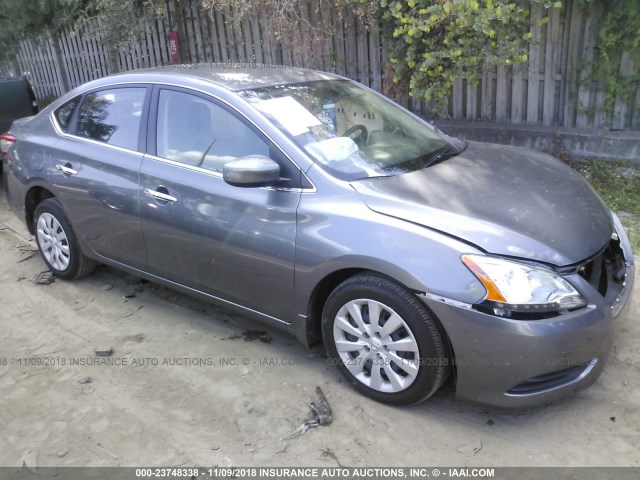 3N1AB7AP7FY367630 - 2015 NISSAN SENTRA S/SV/SR/SL 灰色 照片 1