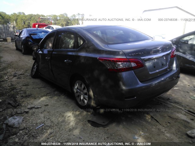 3N1AB7AP7FY367630 - 2015 NISSAN SENTRA S/SV/SR/SL 灰色 照片 3