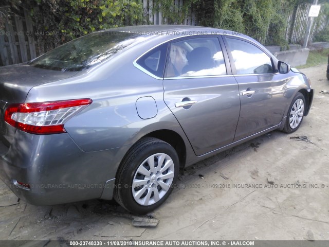 3N1AB7AP7FY367630 - 2015 NISSAN SENTRA S/SV/SR/SL 灰色 照片 4