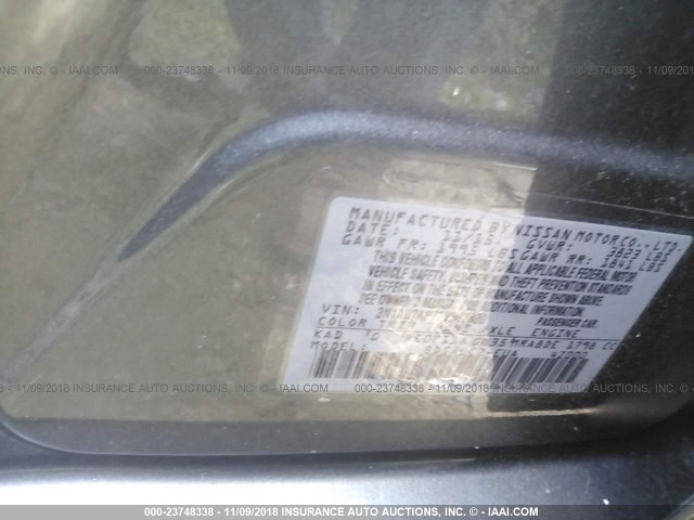 3N1AB7AP7FY367630 - 2015 NISSAN SENTRA S/SV/SR/SL 灰色 照片 9