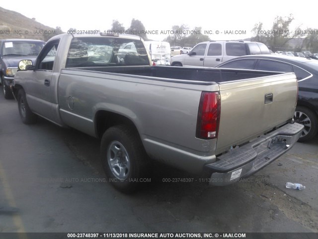 1GCEC14W8YE112013 - 2000 CHEVROLET SILVERADO C1500 Champagne photo 3