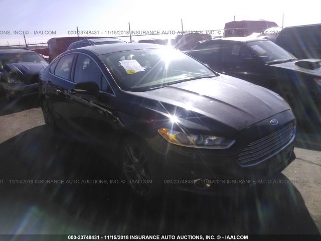 3FA6P0K99ER282704 - 2014 FORD FUSION TITANIUM BLACK photo 1