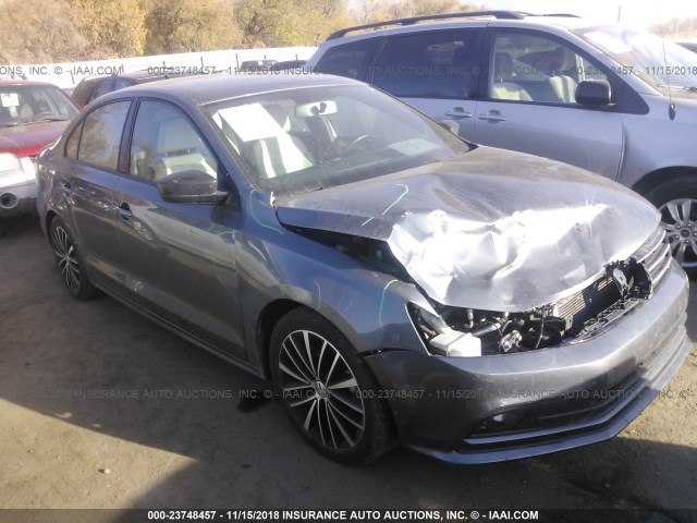 3VWD17AJ8GM396634 - 2016 VOLKSWAGEN JETTA SPORT GRAY photo 1