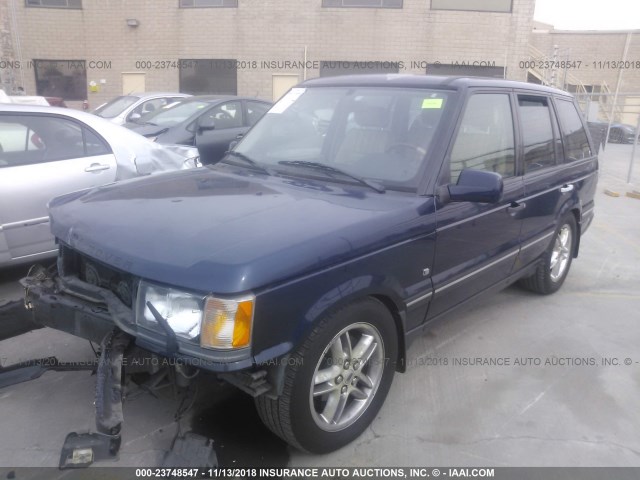 SALPM16402A463524 - 2002 LAND ROVER RANGE ROVER 4.6 HSE LONG WHEELBASE Dark Blue photo 2