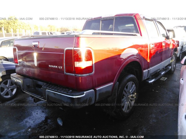 5LTPW18587FJ08289 - 2007 LINCOLN MARK LT MAROON photo 4