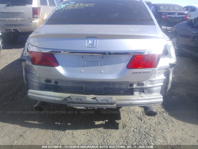 1HGCR2F52DA213275 - 2013 HONDA ACCORD SPORT SILVER photo 6