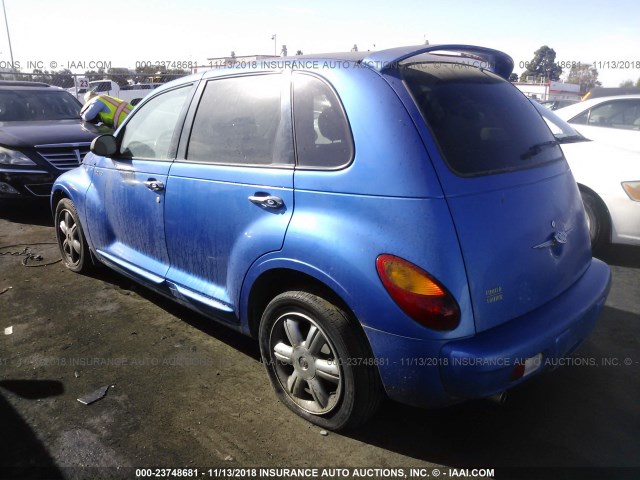 3C8FY68BX4T305749 - 2004 CHRYSLER PT CRUISER LIMITED BLUE photo 3