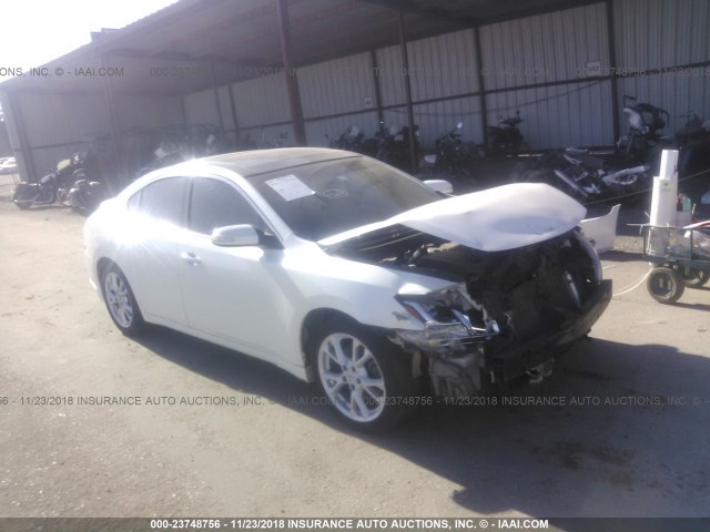 1N4AA5AP7DC818314 - 2013 NISSAN MAXIMA S/SV WHITE photo 1