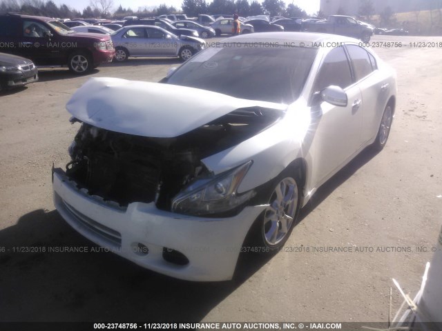 1N4AA5AP7DC818314 - 2013 NISSAN MAXIMA S/SV WHITE photo 2