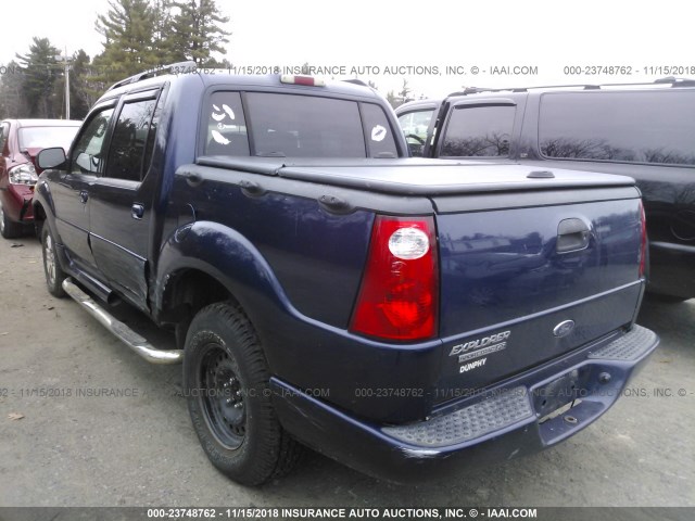 1FMZU77K94UB25097 - 2004 FORD EXPLORER SPORT TR  Dark Blue photo 3