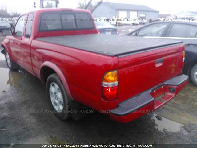 5TEVN52NX1Z801940 - 2001 TOYOTA TACOMA XTRACAB S-RUNNER RED photo 3