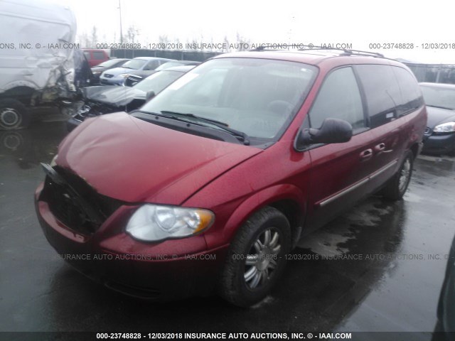 2A4GP54L56R772093 - 2006 CHRYSLER TOWN & COUNTRY TOURING RED photo 2