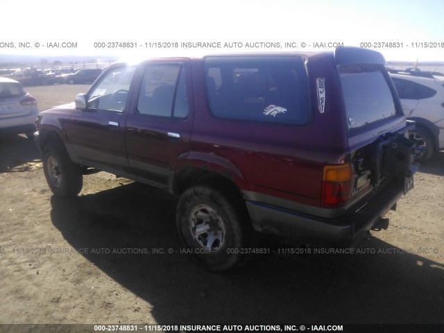 JT3VN39WXL0018756 - 1990 TOYOTA 4RUNNER VN39 SR5 RED photo 3