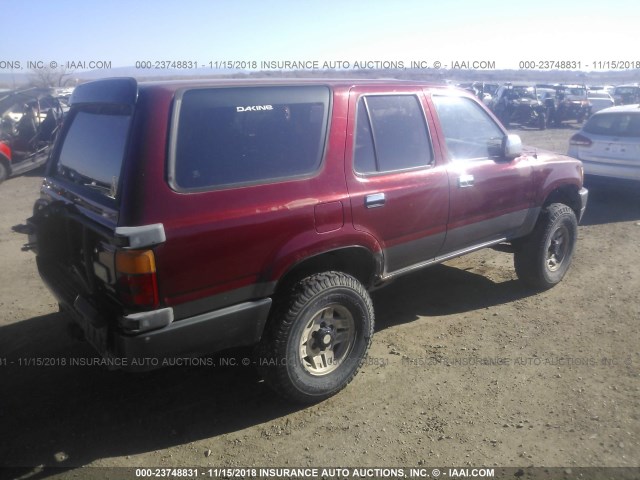 JT3VN39WXL0018756 - 1990 TOYOTA 4RUNNER VN39 SR5 RED photo 4