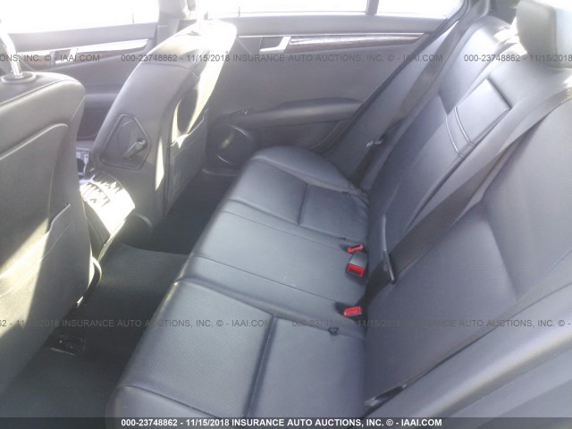 WDDGF4HB2CA659230 - 2012 MERCEDES-BENZ C 250 SILVER photo 8