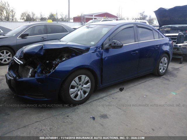 1G1PD5SH6C7255582 - 2012 CHEVROLET CRUZE LS BLUE photo 2