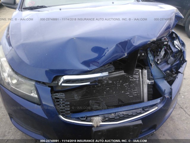 1G1PD5SH6C7255582 - 2012 CHEVROLET CRUZE LS BLUE photo 6