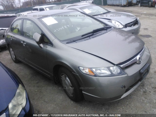 JHMFA36216S003910 - 2006 HONDA CIVIC HYBRID GRAY photo 1