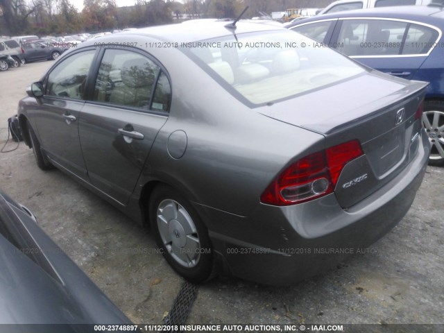 JHMFA36216S003910 - 2006 HONDA CIVIC HYBRID GRAY photo 3