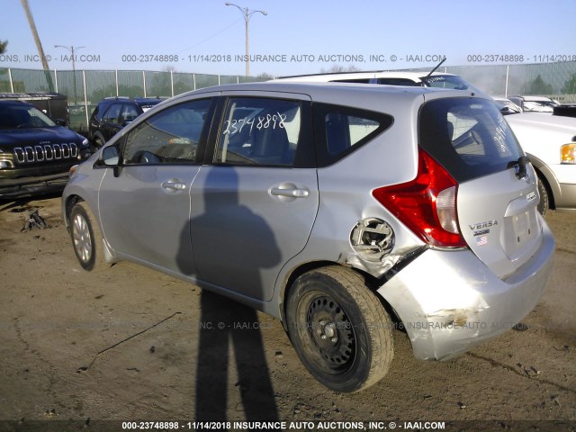 3N1CE2CP7EL424260 - 2014 NISSAN VERSA NOTE S/S PLUS/SV/SL SILVER photo 3