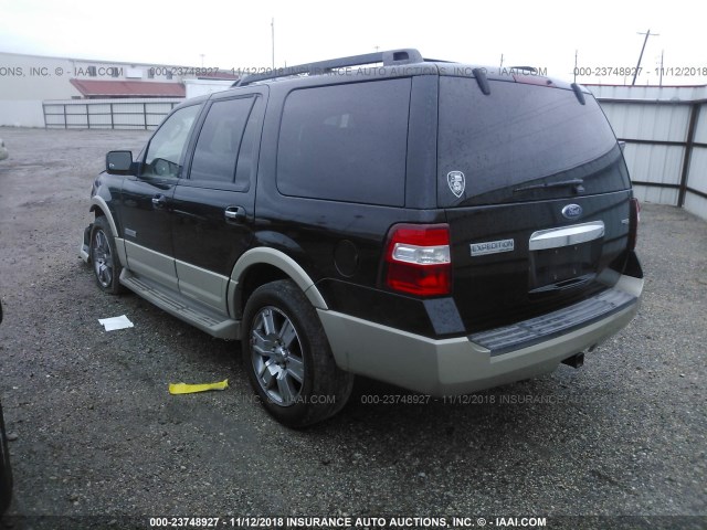 1FMFU17527LA10619 - 2007 FORD EXPEDITION EDDIE BAUER BLACK photo 3