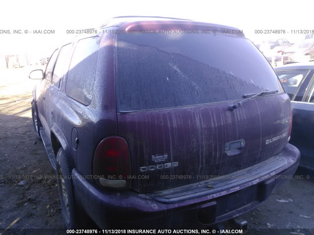 1B4HS48NX2F117117 - 2002 DODGE DURANGO SLT MAROON photo 3