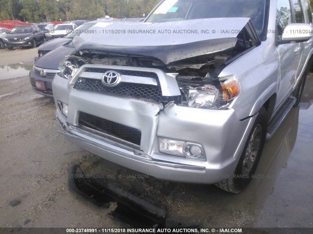 JTEZU5JR6A5013583 - 2010 TOYOTA 4RUNNER SR5/SPORT SILVER photo 6