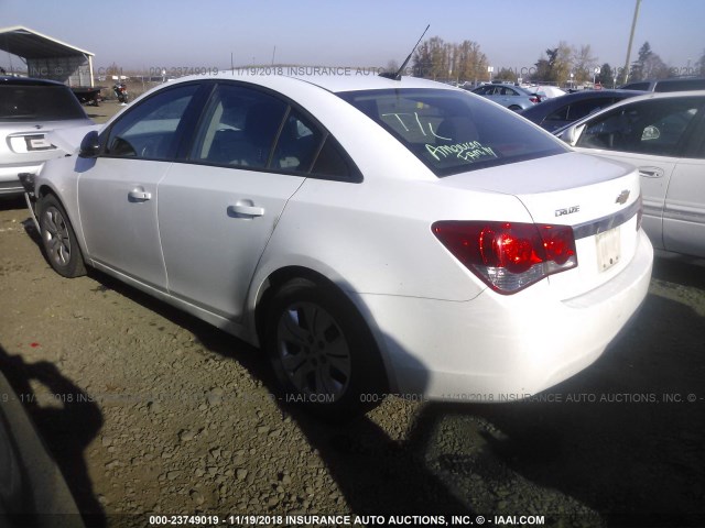 1G1PB5SH8E7170266 - 2014 CHEVROLET CRUZE LS WHITE photo 3