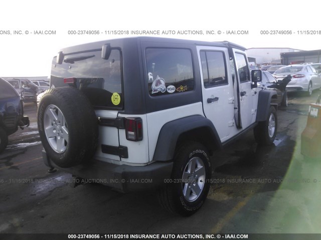 1C4HJWFG7DL612353 - 2013 JEEP WRANGLER UNLIMITE RUBICON WHITE photo 4