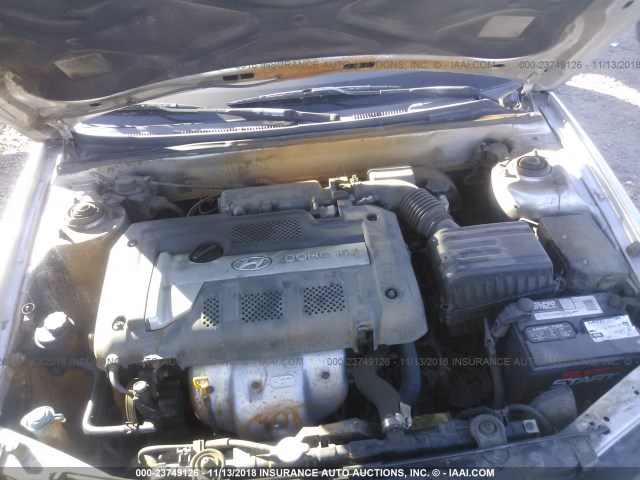 KMHDN45D73U677271 - 2003 HYUNDAI ELANTRA GLS/GT SILVER photo 10