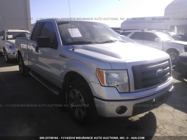 1FTEX1CM5BKD19374 - 2011 FORD F150 SUPER CAB SILVER photo 1