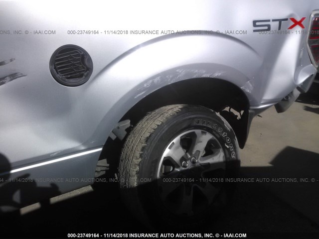 1FTEX1CM5BKD19374 - 2011 FORD F150 SUPER CAB SILVER photo 6