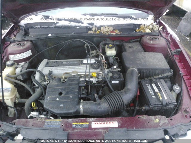 1G3NK52F84C236950 - 2004 OLDSMOBILE ALERO GX BURGUNDY photo 10