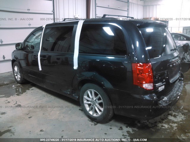 2C4RDGCG6ER372646 - 2014 DODGE GRAND CARAVAN SXT BLACK photo 3