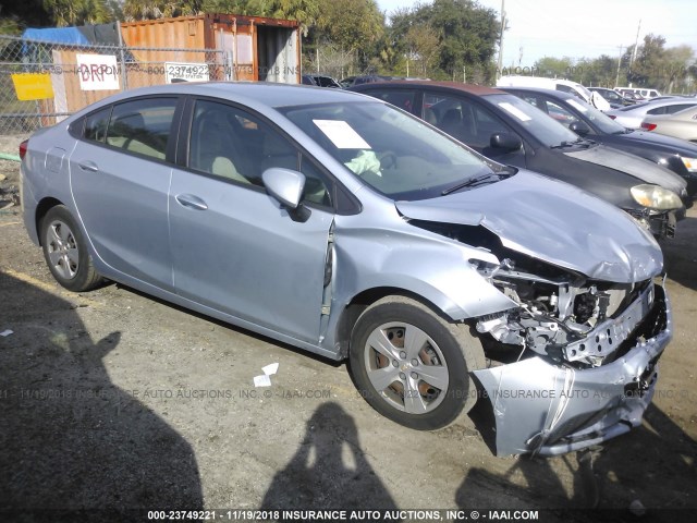 1G1BC5SM5H7146256 - 2017 CHEVROLET CRUZE LS BLUE photo 1