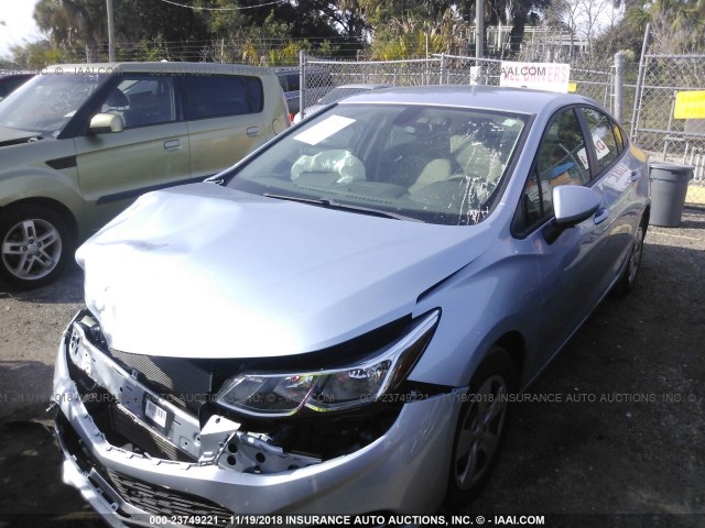 1G1BC5SM5H7146256 - 2017 CHEVROLET CRUZE LS BLUE photo 2