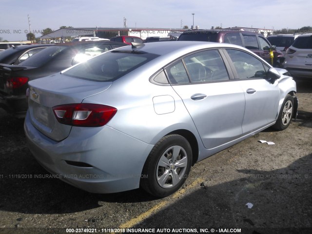 1G1BC5SM5H7146256 - 2017 CHEVROLET CRUZE LS BLUE photo 4