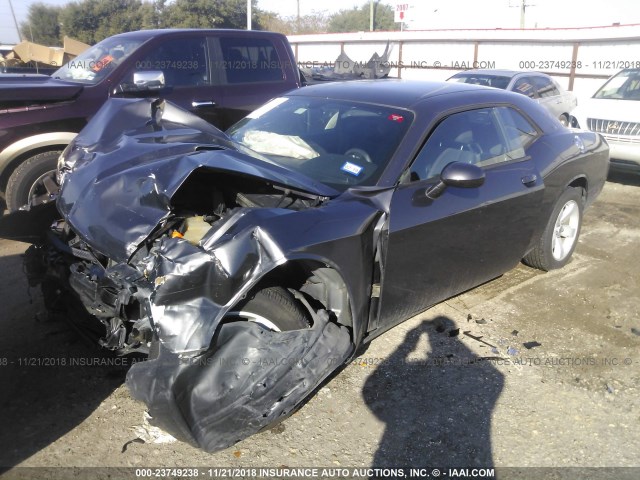 2C3CDYAG3DH607513 - 2013 DODGE CHALLENGER SXT GRAY photo 2