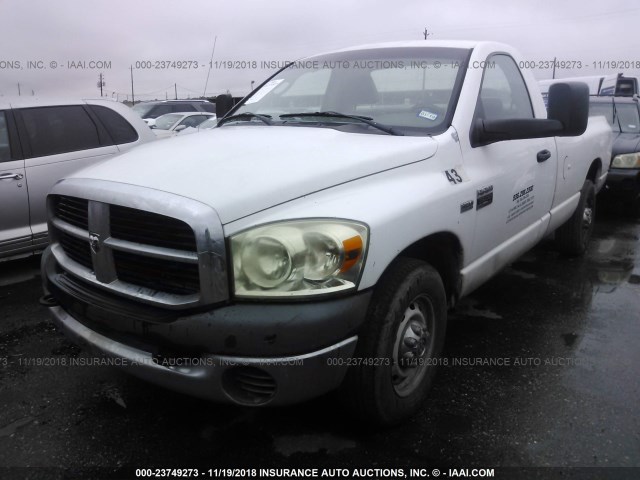 3D7KR26D27G817552 - 2007 DODGE RAM 2500 ST/SLT WHITE photo 2