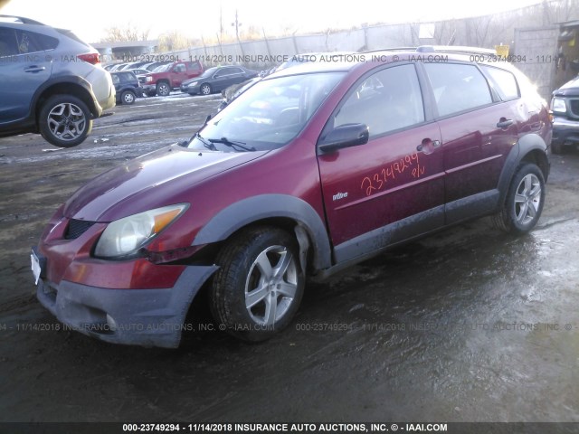 5Y2SL62853Z433738 - 2003 PONTIAC VIBE RED photo 2