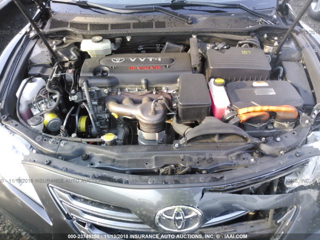 JTNBB46K583048568 - 2008 TOYOTA CAMRY HYBRID GRAY photo 10