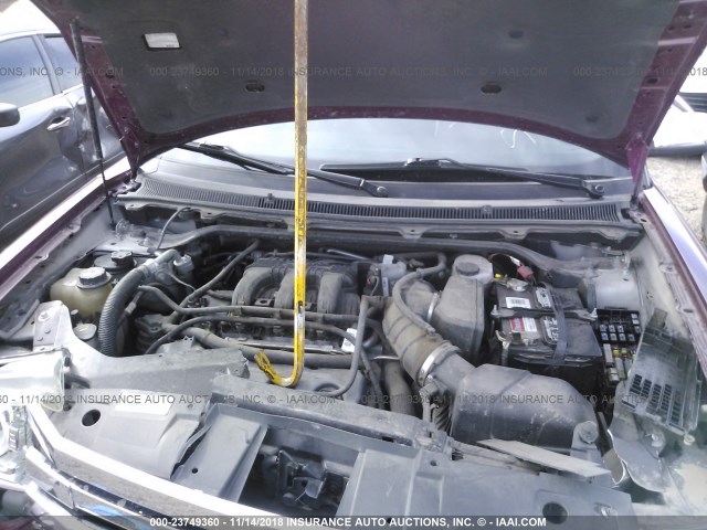 2FMHK6DC5BBD19184 - 2011 FORD FLEX LIMITED MAROON photo 10