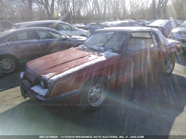 1FABP2738GF321653 - 1986 FORD MUSTANG LX/GT RED photo 2