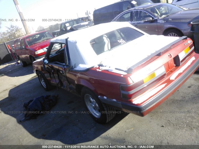 1FABP2738GF321653 - 1986 FORD MUSTANG LX/GT RED photo 3