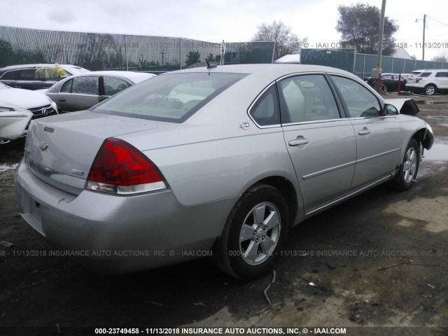 2G1WT58K179107572 - 2007 CHEVROLET IMPALA LT SILVER photo 4