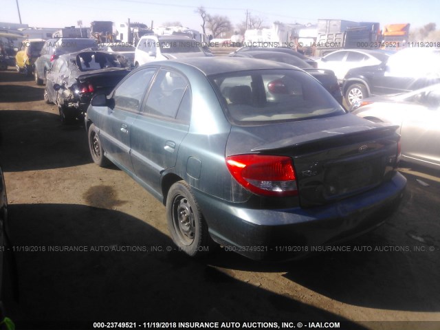 KNADC125346288166 - 2004 KIA RIO GREEN photo 3